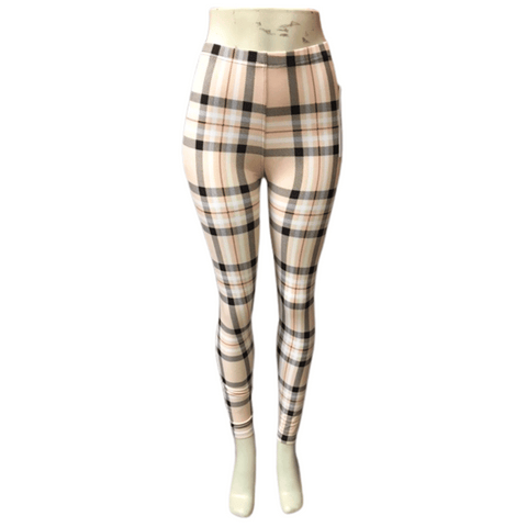 Plaid Leggings 6 Pack (Size: One Size Fits All)