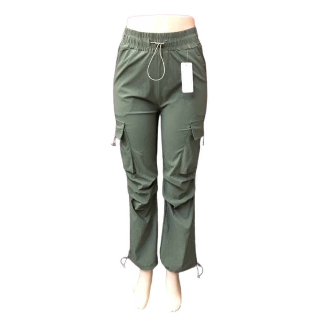 Spring Drawstrings Waist and Ankle Cargo Pant 6 Pack Assorted Colors (Size: S/M-L/XL, 3-3)