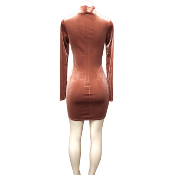 Velvet Zipper Front Dress 3 Pack (Size: S-M-L, 1-1-1)