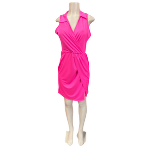 V Neck Open Side Dress 3 Pack Per Color (Size: S-M-L, 1-1-1)
