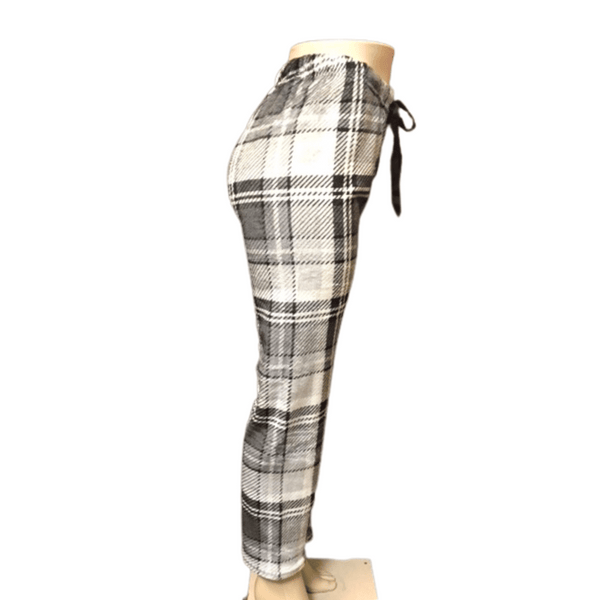 Plaid Draw String Lounge Pants 6 Pack Per Plaid Colors (Size: S-M-L-XL, 1-2-2-1)