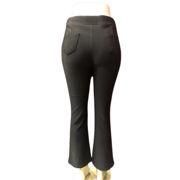 High Waist Fur Lined Flare Pant (Sold 12 Pack Black or 12 Pack Assorted Colors) (Size: S/M-M/L-XL/XXL, 4-4-4)