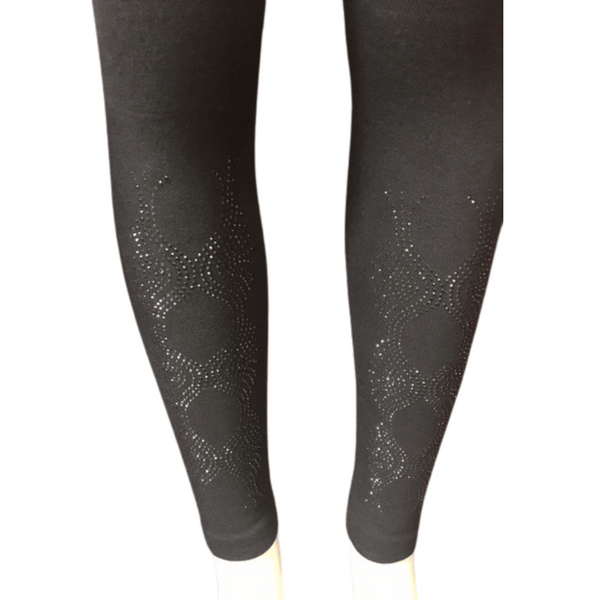 Fur Lined Embellished Leggings 6 Pack Assorted Prints (Size: One Size Fits All)