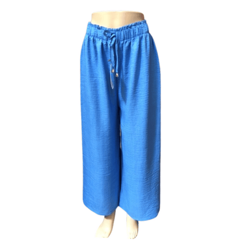 One Size Elastic Waist Wide Leg Pant 6 Pack Assorted Colors (Size: One Size)