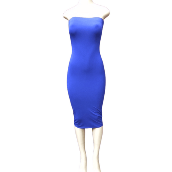 Body Form Strapless Dress 6 Pack Assorted Colors (Size: S-M-L, 2-2-2)