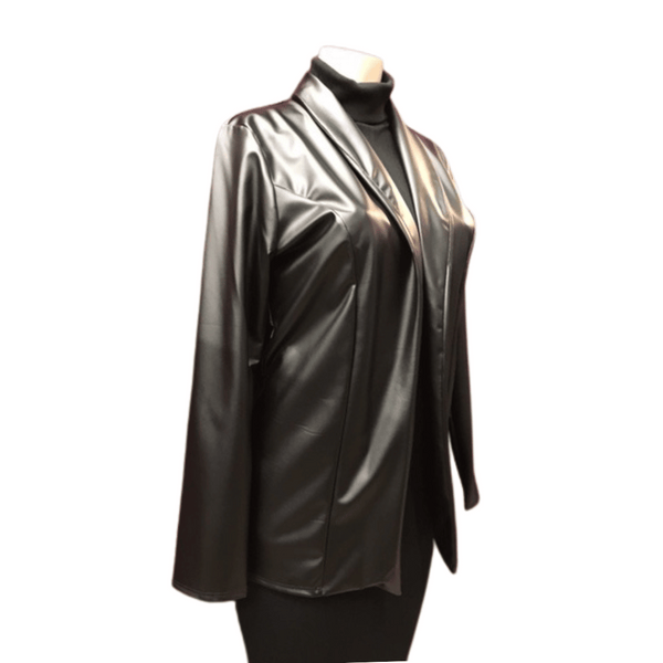 Leather Look Blazer 3 Pack (Size: S-M-L, 1-1-1)