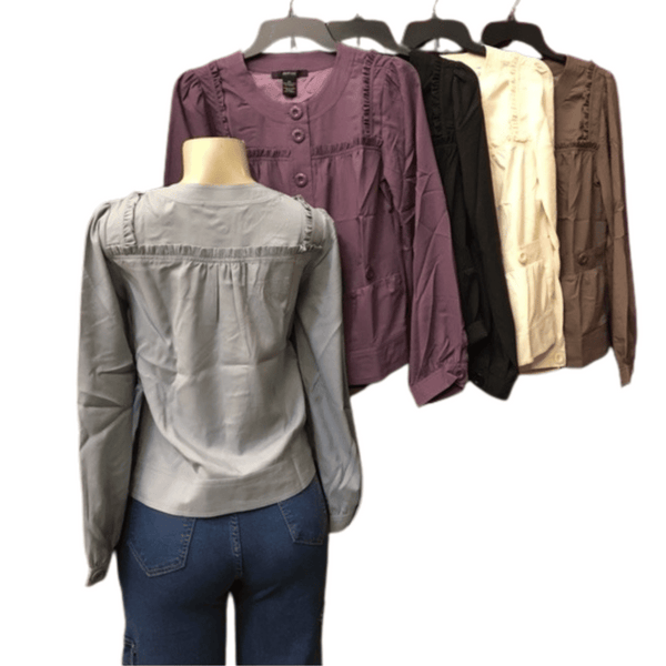 Branded Pre Ticket $150 Blouse 6 Pack Assorted Colors (Size: XS-S-M-L-XL, 1-1-2-1-1)