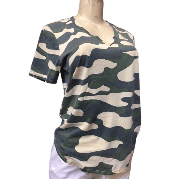 V Neck Camo Tee 6 Pack (Size: S-M-L-XL, 1-2-2-1)