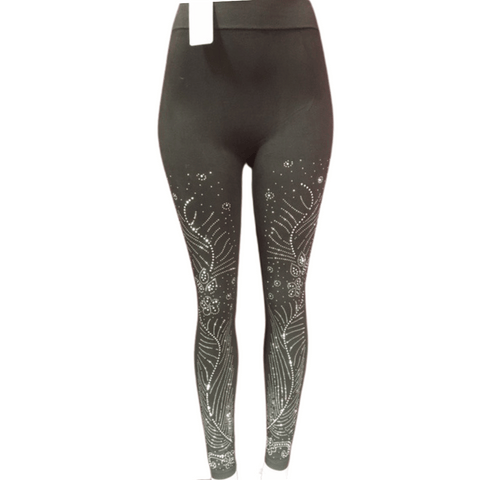 Fashion Leggings With Stone Embellishment 6 Pack (Size: One Size Fits All)