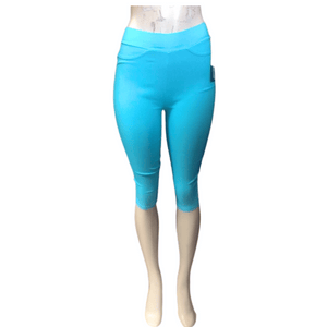 Stretchy 2 Back Pockets Capri 6 Pack Assorted Colors (Size: S/M-L/XL, 3-3)