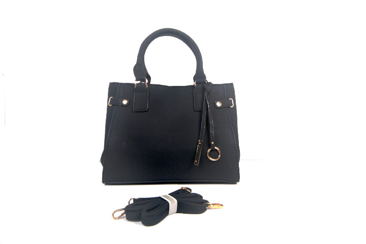 Tomiya Shoulder sling Handbag Black Leather