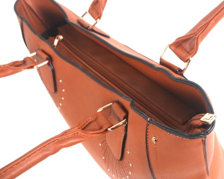 Tomiya Handbag Light Brown Leather