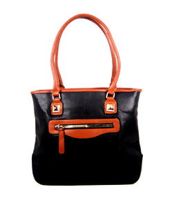Tomiya Handbag Black and Orange