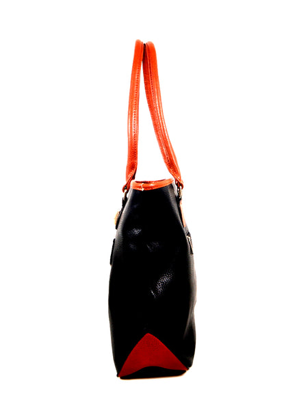 Tomiya Handbag Black and Orange