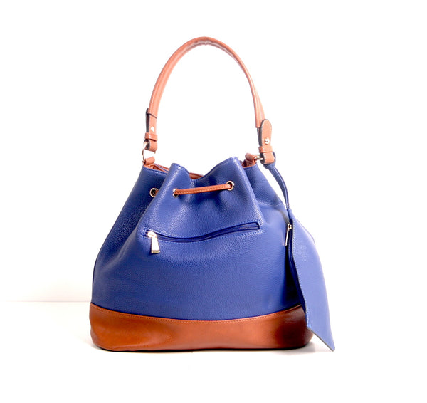 Tomiya Drawstring Bucket Bag Blue