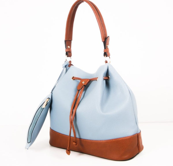 Tomiya Drawstring Bucket Bag Sky Blue