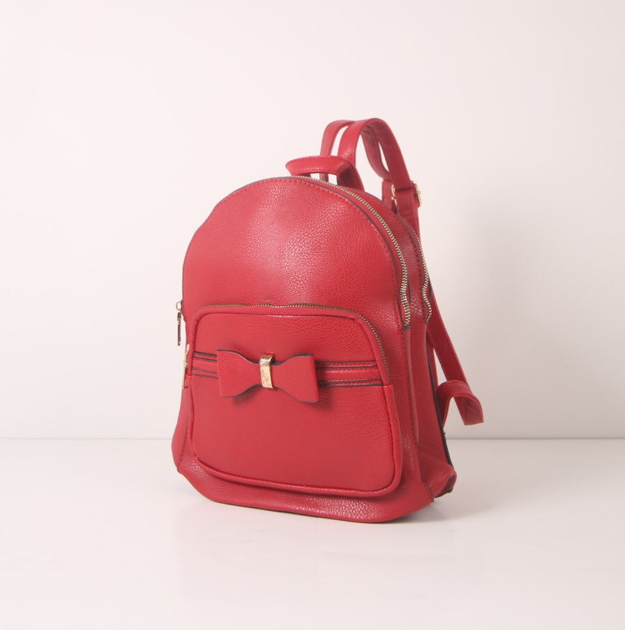 Tomiya Ribbon Backpack Red