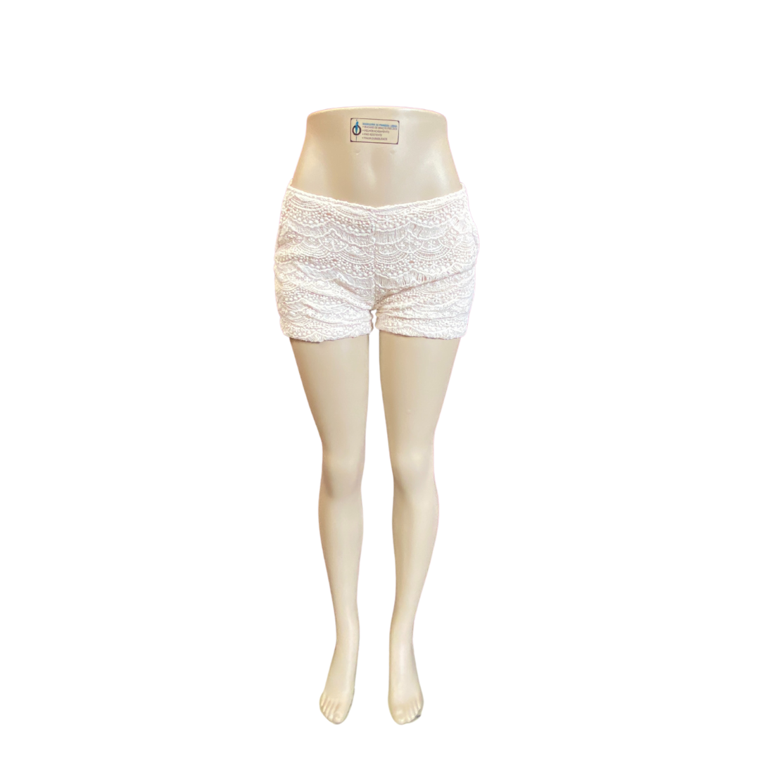Crochet Two Side Pockets Zipper Back Short Shorts 6 Pack One color As Shown  (Size: S/M-L/XL, 3-3)