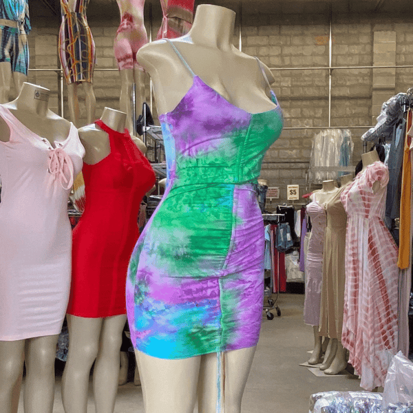 Tie-Dye Pull Front Dress Assorted 6 Pack (S-M-L, 2-2-2)