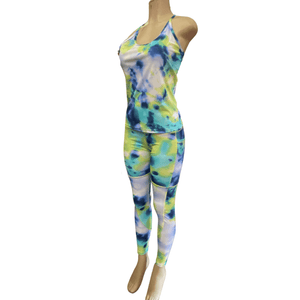 Tie-Dye Print Tank Activewear with phone pocket 6 Pack (S/M-L/XL, 3-3)