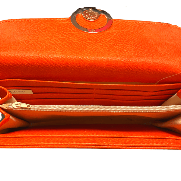 Wallet with Hand Strap Orange Color 6 Pack