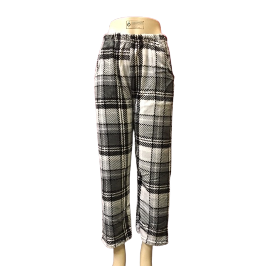 Plaid Lounge Pants With 2 Pockets 12 Pack Assorted Colors (Size: S/M-L/XL, 6-6)