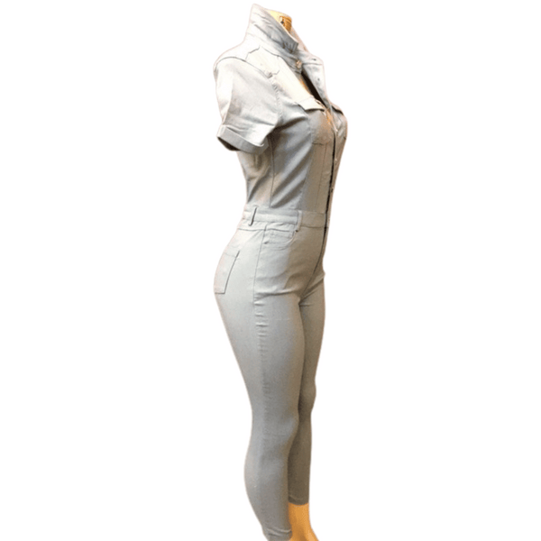 Stretch Bottom Front Jumpsuit 6 Pack (Size: S-M-L, 2-2-2)