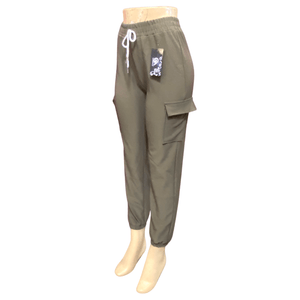 Cargo Pants with Two Side Pockets Draw String 6 Pack (S/M-L/XL, 3-3) Assorted Colors
