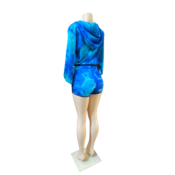 Two Piece Jacket and Short Set 6 Pack( Size: S/M-L/XL, 3-3)  Assorted Tie-dye