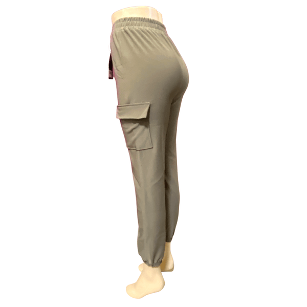 Cargo Pants with Two Side Pockets Draw String 6 Pack (S/M-L/XL, 3-3) Assorted Colors