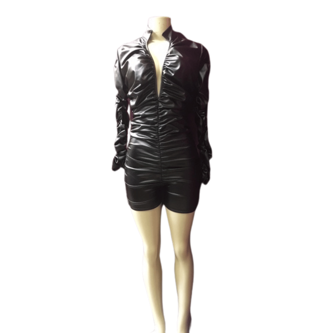 Holiday Leather Look Romper 4 Pack (Size:  S-M-L-XL, 1-1-1-1)