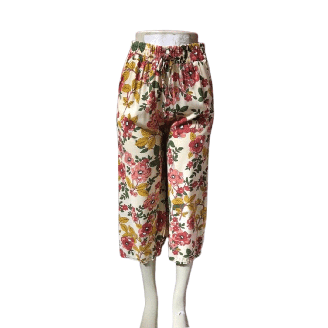 Floral Palazzo Capri 6 Pack Assorted Colors (Size: One Size Fits All)