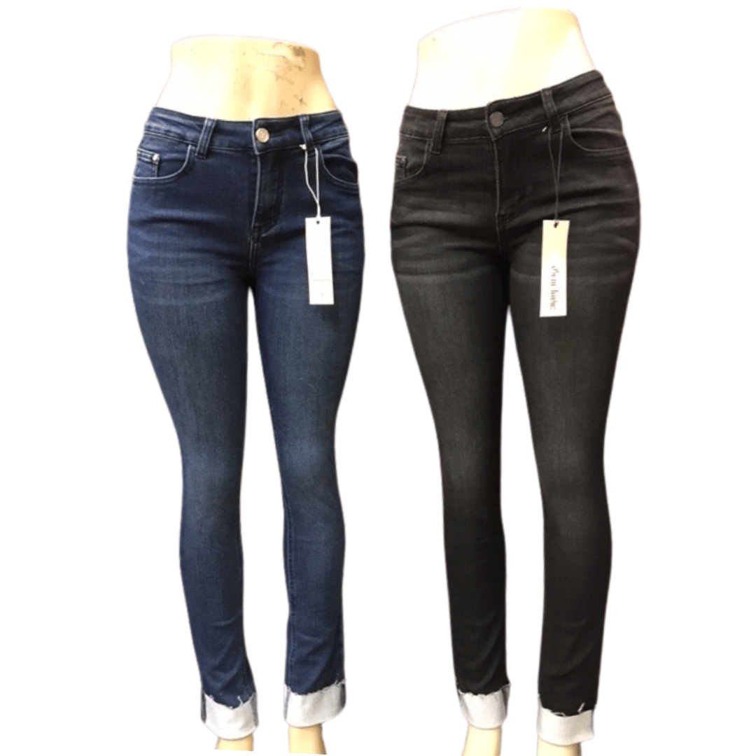 Cuffed Skinny Jeans 12 Pack Per Color (Size: 1/2-3/4-5/6-7/8-9/10-11/12-13/14-15/16, 1-1-2-2-2-2-1-1)
