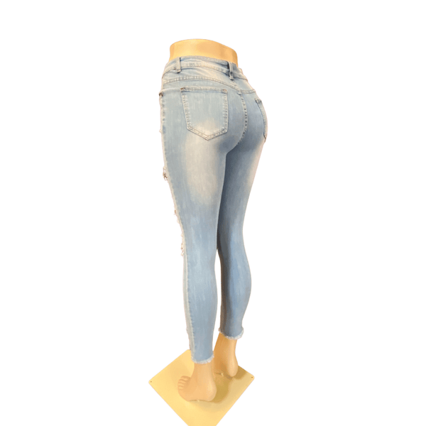 Rips and Tears Distressed Denim Jeans 12 Pack 2 Washes  (Size: S/M-M/L-L/XL-XL/XXL, 2-4-4-2)