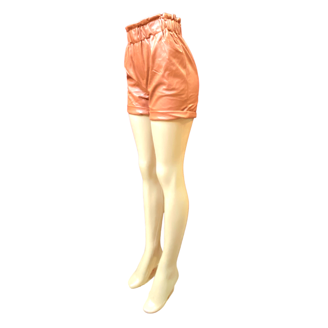 Leather Look High Waist Shorts 6 Pack per Color (S-M-L, 2-2-2)