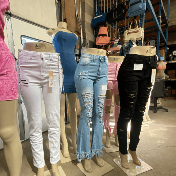 Boutique Style Distressed Pink Denim Jeans 8 packs