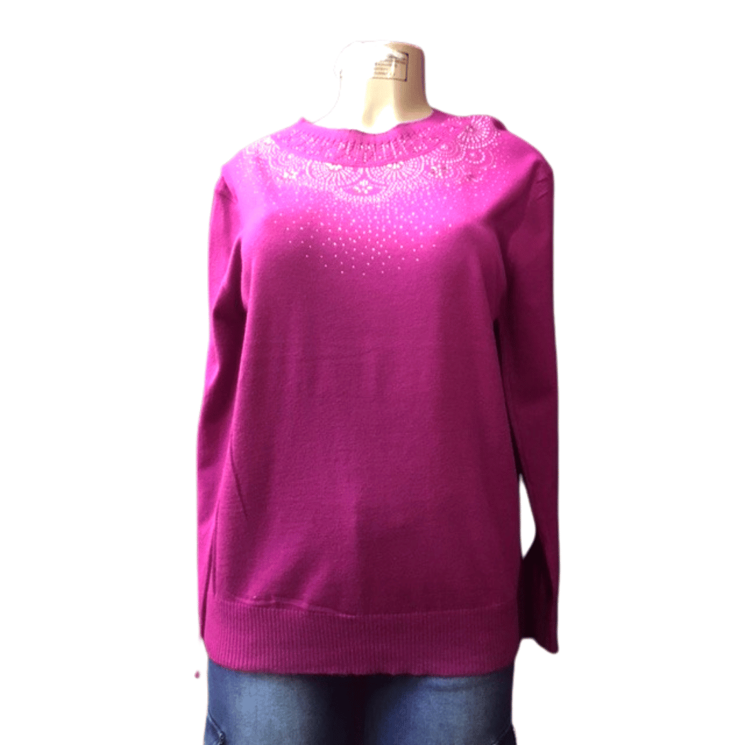 One Size Embellished Sweater 6 Pack Assorted Colors (Size: One Size Fits All)