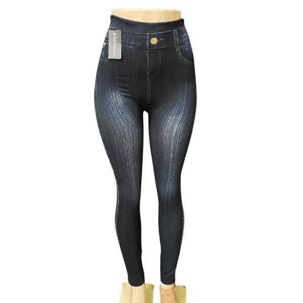 Embellished Denim Looking Stretched Legging 12 pack ( One Size Fits All) Assorted Wash and Prints