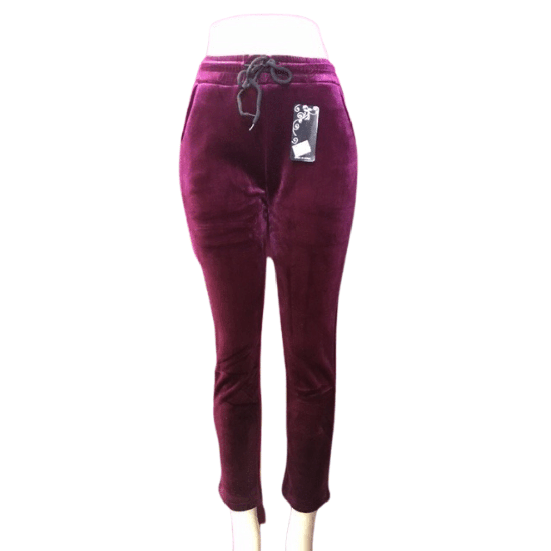 Fur Lined Velour Pant With 2 Front Pockets 6 Pack Assorted Colors (Size: S/M-L/XL, 3-3)