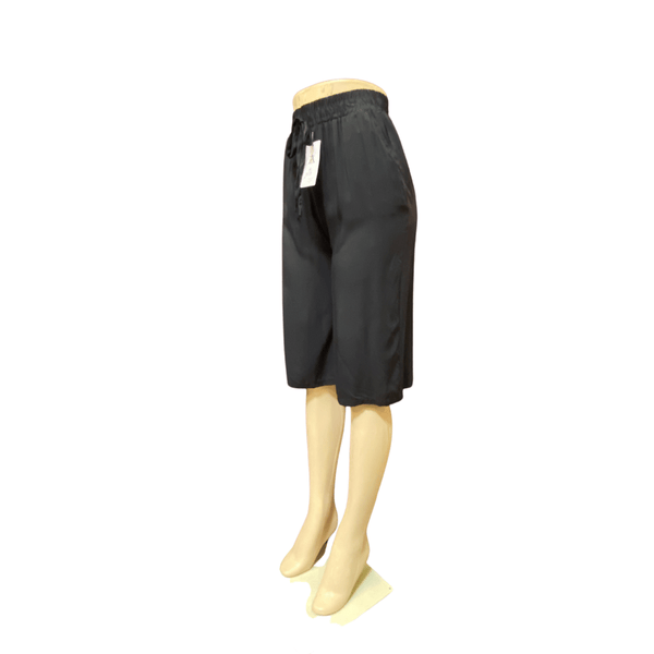 Elastic Waist Capri with Two side pockets Black 6 Pack (Size: S/M-L/XL,  3-3)