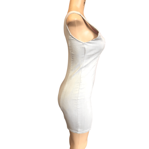 Body Con Denim Dress Great Stretch Fabric 3 Pack (Size: S-M-L, 1-1-1)