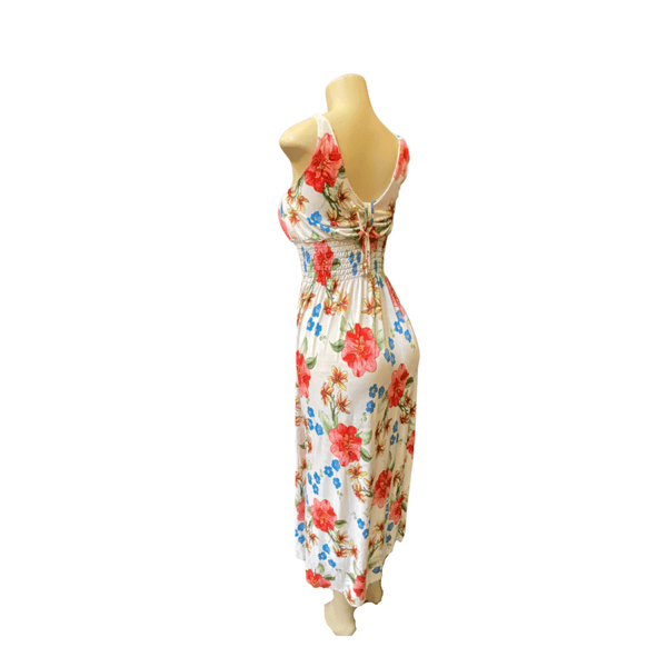 Cinched-Waist Floral Dress Metal Accent 8 Pack Assorted Floral Prints  (Size: S-M-L-XL, 2-2-2-2)
