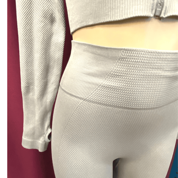 Two Piece Activewear Set High Waist Zip Front 6 Pack (S/M-L/XL, 3-3) per Color