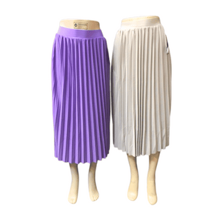 Pleated Long Skirt 6 Pack Per Color (Size: S-M-L-XL, 1-2-2-1)