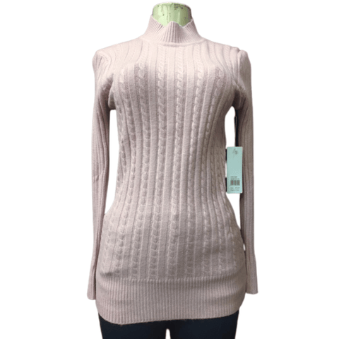 One Size Mock Neck Cable Sweater 6 Pack Assorted Colors (Size: One Size Fits All)