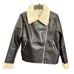 Sherpa Leather Look Fleece Winter Jacket 4 Pack (S-M-L-XL, 1-1-1-1)