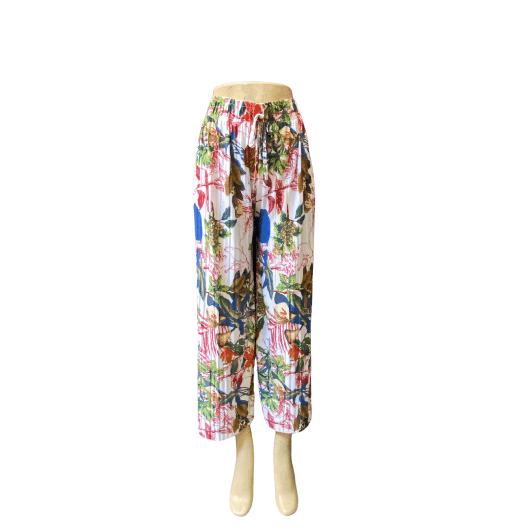 Floral Elastic Pants One Size Fits All 6 Pack Assorted Floral Prints And Colors  (Size: One Size Fits All)