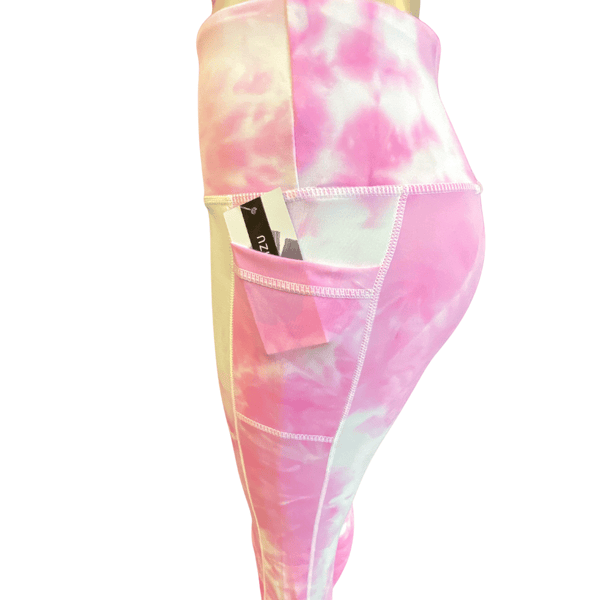 High Waist Activewear Tie-dye Legging With Side Phone Pockets 6 Pack Per Colors ( Size; S-M-L-XL, 1-2-2-1)