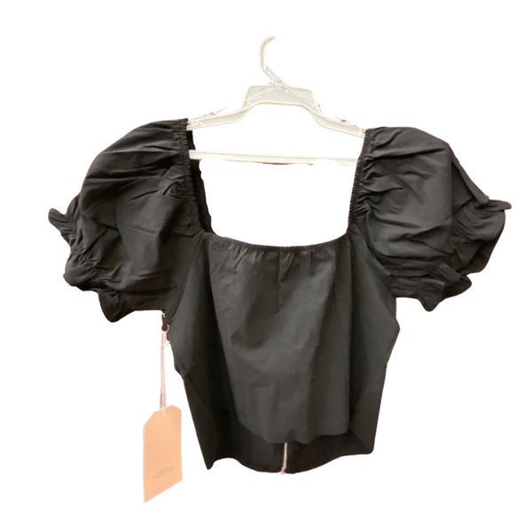 Cropped Zipper Front Stretched Blouse 3 Pack Per Color (Size: S-M-L, 1-1-1)