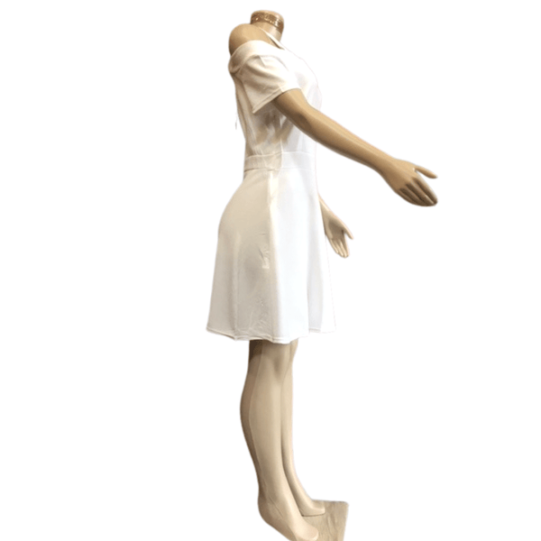 Open Shoulder Flared Short Sleeve Dress 12 pack Assorted Colors  (Size: S-M-L,  4-4-4)